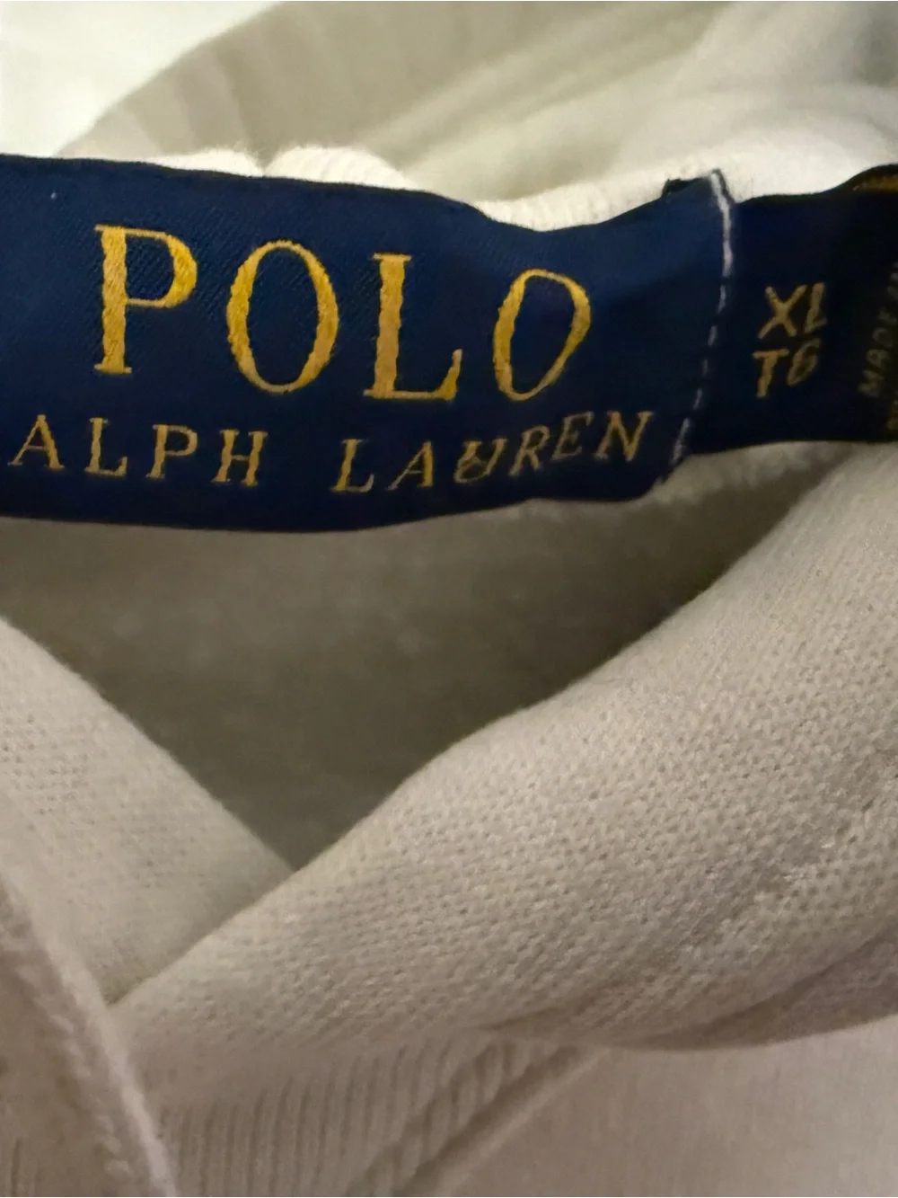 Polo by Ralph Lauren Cream Hoodie with Navy Lettering